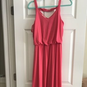 Coral maxi dress
